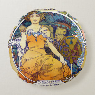 Ausstellung von St. Louis, Alphonse Mucha Kissen