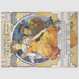 Ausstellung von St. Louis, Mucha Seidenpapier