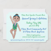 Ausstellung zum Schwimmbad mit Synchronisation Einladung (Vorderseite)