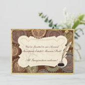 Ausstellung zum Steam Elegance Steampunk BALL CONV Einladung (Stehend Vorderseite)