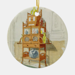 Ausstellungs-Kabinett, c.1860s-70s (w/c u. Keramikornament