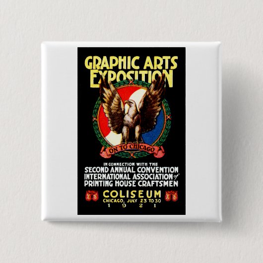 Ausstellungs-Plakat der grafischen Kunst-1921 Button (Vorderseite)