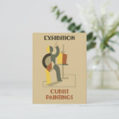 Ausstellungskubistische Bilder Postkarte (Stehend Vorderseite)