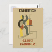 Ausstellungskubistische Bilder Postkarte (Vorne/Hinten)