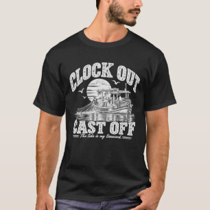 Ausstempeln Ablegen Angeln Arbeit Humor T-Shirt