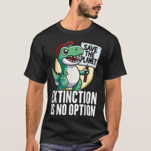 Aussterben ist keine Option Dinosaurier Umweltschu T-Shirt