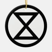 Aussterbezeichen Keramik Ornament (Vorne)