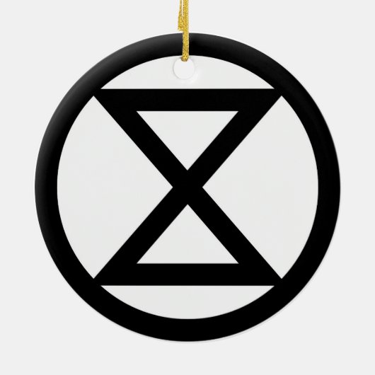 Aussterbezeichen Keramik Ornament (Hinten)