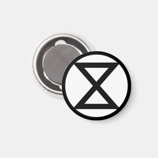 Aussterbezeichen Magnet (Vorderseite/Rückseite)