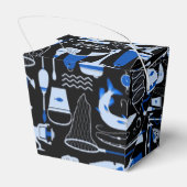 Ausstieg aus der Fischerei nach blauem Muster Geschenkschachtel (Rückseite)