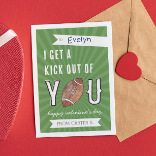Ausstieg aus der Fußballschule Valentine Card Einladung