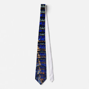 Ausstrahlen des Geburt Christis-Buntglas-Blaus Krawatte