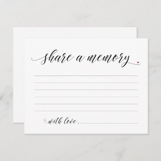 Austausch eines Memory-Beileids, Gedächtniskarte Einladung (Vorne/Hinten)