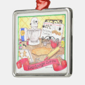 Austausch-Liebe-Weihnachtsverzierung Silbernes Ornament (Links)