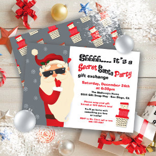 Austausch von Geschenkartikeln für geheimes Santa  Einladung