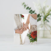 Austausch von Hochzeitssätzen Postkarte (Stehend Vorderseite)