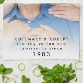 Austausch von Kaffeekronen seit dem Jahr Namen Fot Geschirrtuch (Gefaltet)