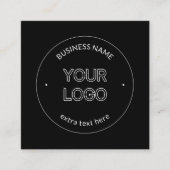 Austausch von Logos und Firmennamen | Schwarz Begleitkarte (Vorderseite)