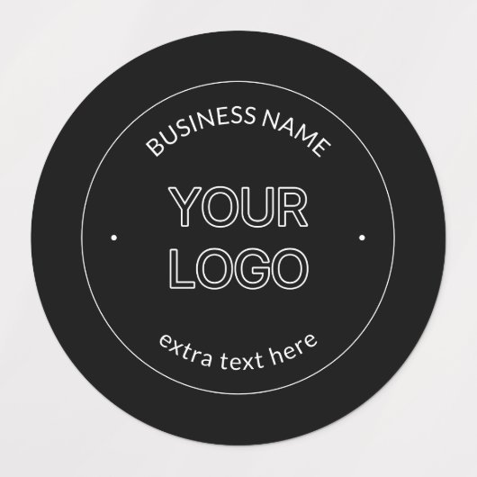 Austausch von Logos und Firmennamen | Schwarz Etiketten (Design 1)