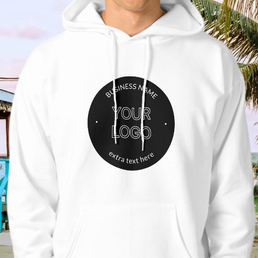 Austausch von Logos und Firmennamen | Schwarz Hoodie