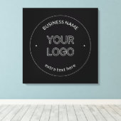 Austausch von Logos und Firmennamen | Schwarz Leinwanddruck (Insitu (Holzboden))