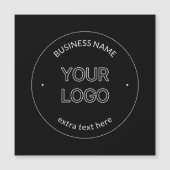 Austausch von Logos und Firmennamen | Schwarz Magneteinladung (Vorderseite)