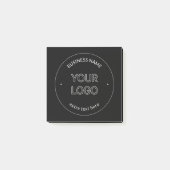 Austausch von Logos und Firmennamen | Schwarz Post-it Klebezettel (Vorderseite)