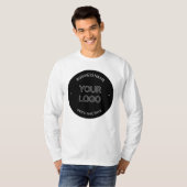 Austausch von Logos und Firmennamen | Schwarz T-Shirt (Vorne ganz)