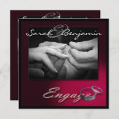 Austausch von Ringen mit Hochzeitsbanden Einladung (Vorne/Hinten)