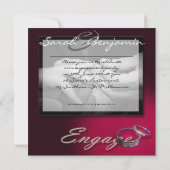 Austausch von Ringen mit Hochzeitsbanden Einladung (Rückseite)