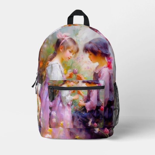 Austausch von Rose und Freundschaft Bedruckter Rucksack (Vorderseite)