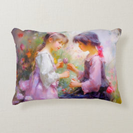 Austausch von Rose und Freundschaft Dekokissen