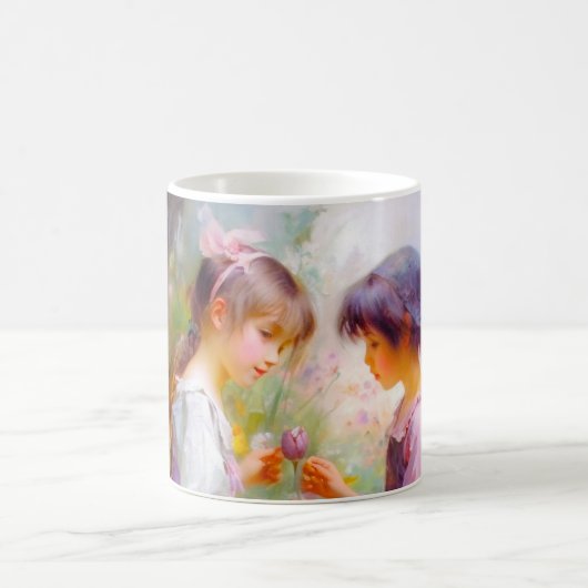 Austausch von Rose und Freundschaft Kaffeetasse (Mittel)