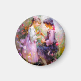 Austausch von Rose und Freundschaft Magnet