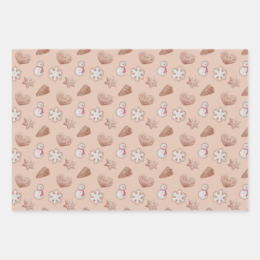 Austausch von Weihnachts-Cookies Geschenkpapier Set (Vorderseite 3)