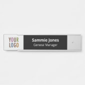 Austauschbare Bürotür-Namensplatte mit Logo Türschild (Vorderseite )