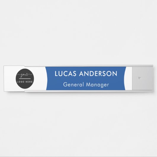 Austauschbare Bürotür-Namensplatte mit Logo Türschild (Vorderseite )