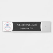 Austauschbare Bürotür-Namensplatte mit Logo Türschild (Vorderseite )