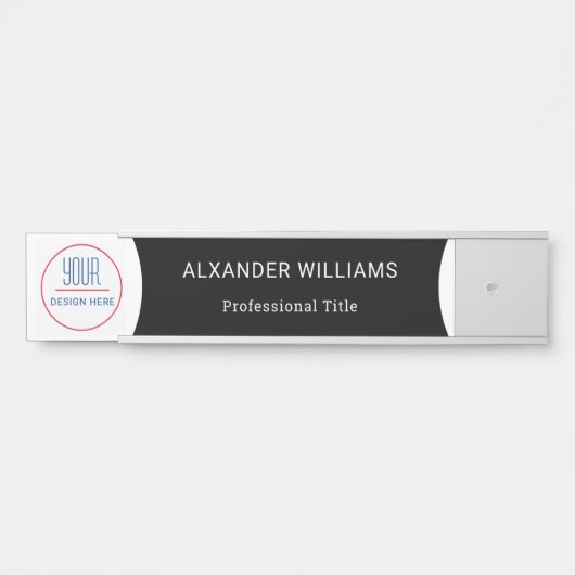 Austauschbare Bürotür-Namensplatte mit Logo Türschild (Vorderseite )