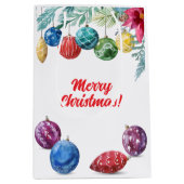 Austauschen von Aquarellen Weihnachten Mittlere Geschenktüte (Vorderseite)