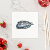 Auster auf der halben Muschel Serviette (Beispiel)