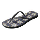 Auster Blume Flip Flops - Design A Badesandalen (Schrägansicht)