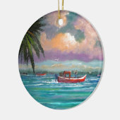 Auster, die in Apalachicola-Bucht erntet Keramikornament (Links)