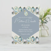 Auster in Aquarell Einladung (Stehend Vorderseite)