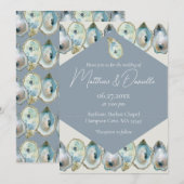 Auster in Aquarell Einladung (Vorne/Hinten)