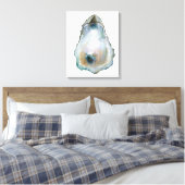 Auster in Aquarell Leinwanddruck (Insitu (Schlafzimmer))