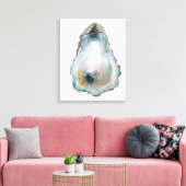 Auster in Aquarell Leinwanddruck (Insitu (Wohnzimmer))