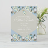 Auster in Wasserfarbe Einladung (Stehend Vorderseite)