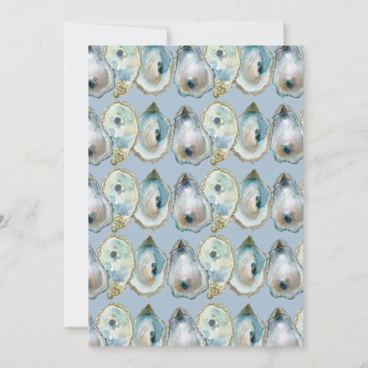 Auster in Wasserfarbe Einladung (Rückseite)