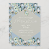 Auster in Wasserfarbe Einladung (Vorne/Hinten)